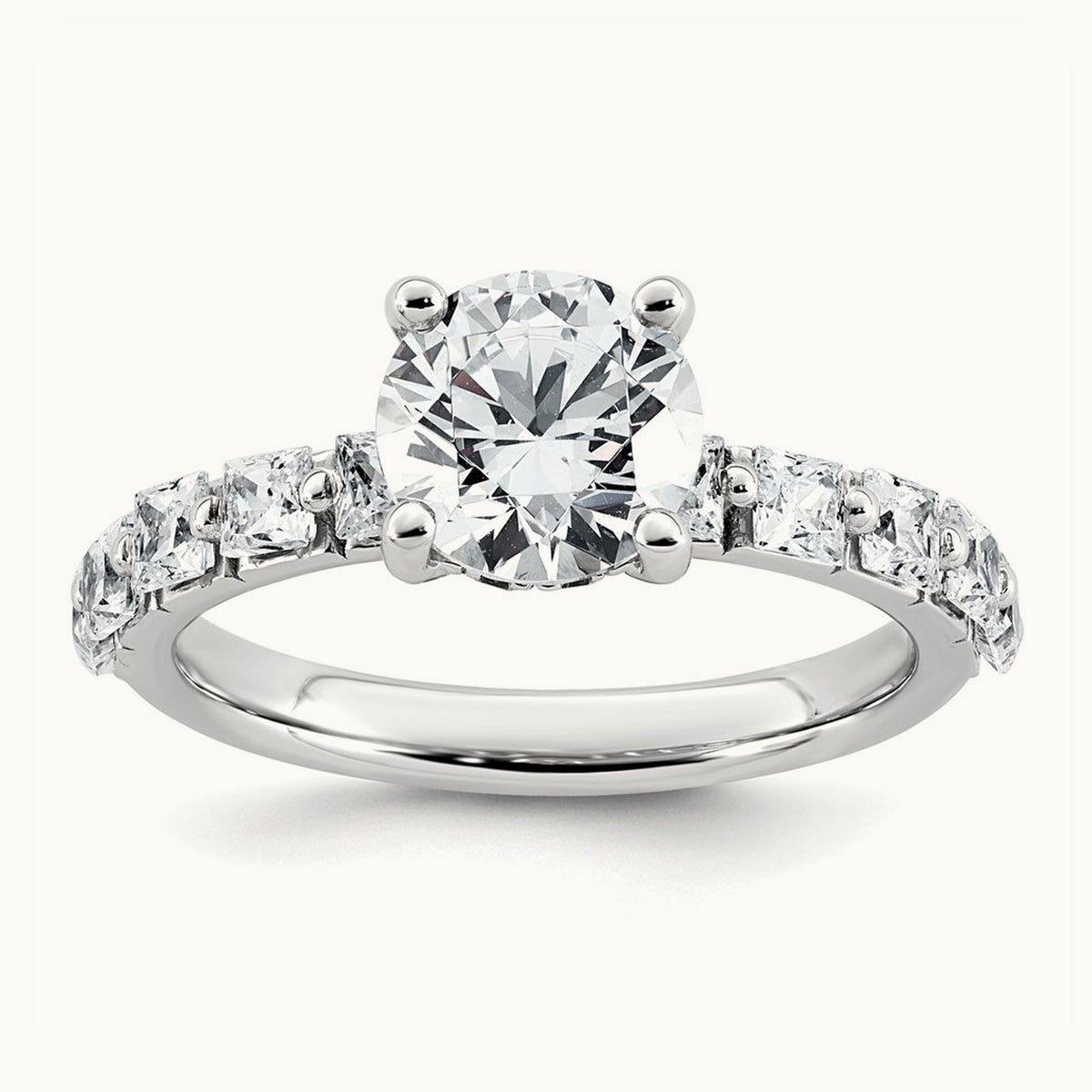 Round Engagement Ring, 2.50 ct tw Lab-Grown Diamond