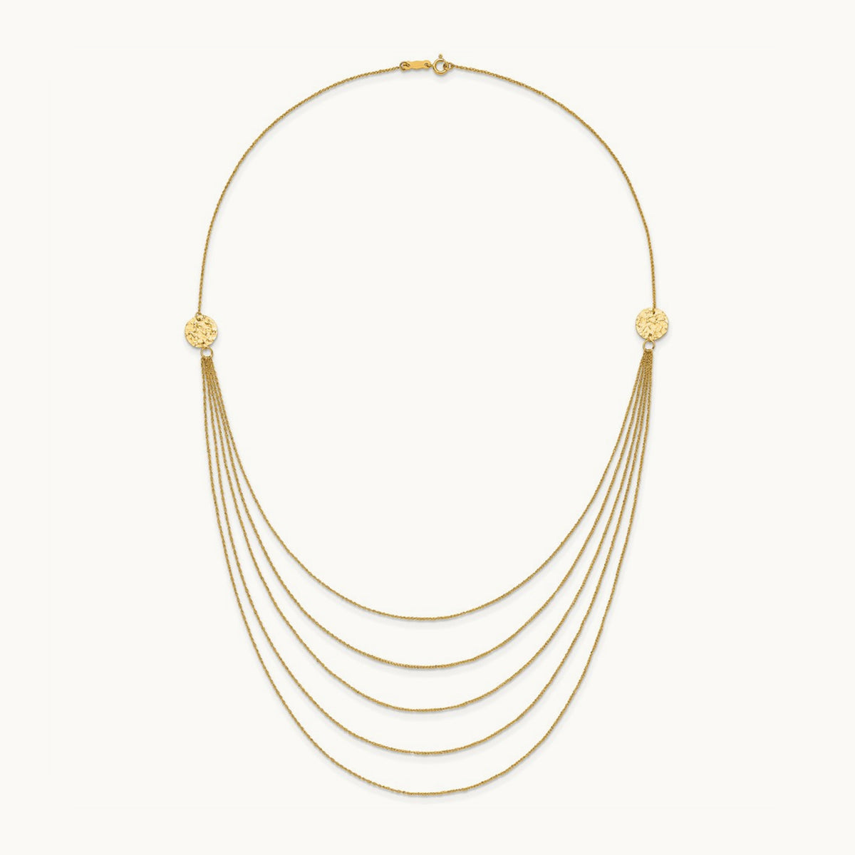 Five Strand Necklace, 14K
