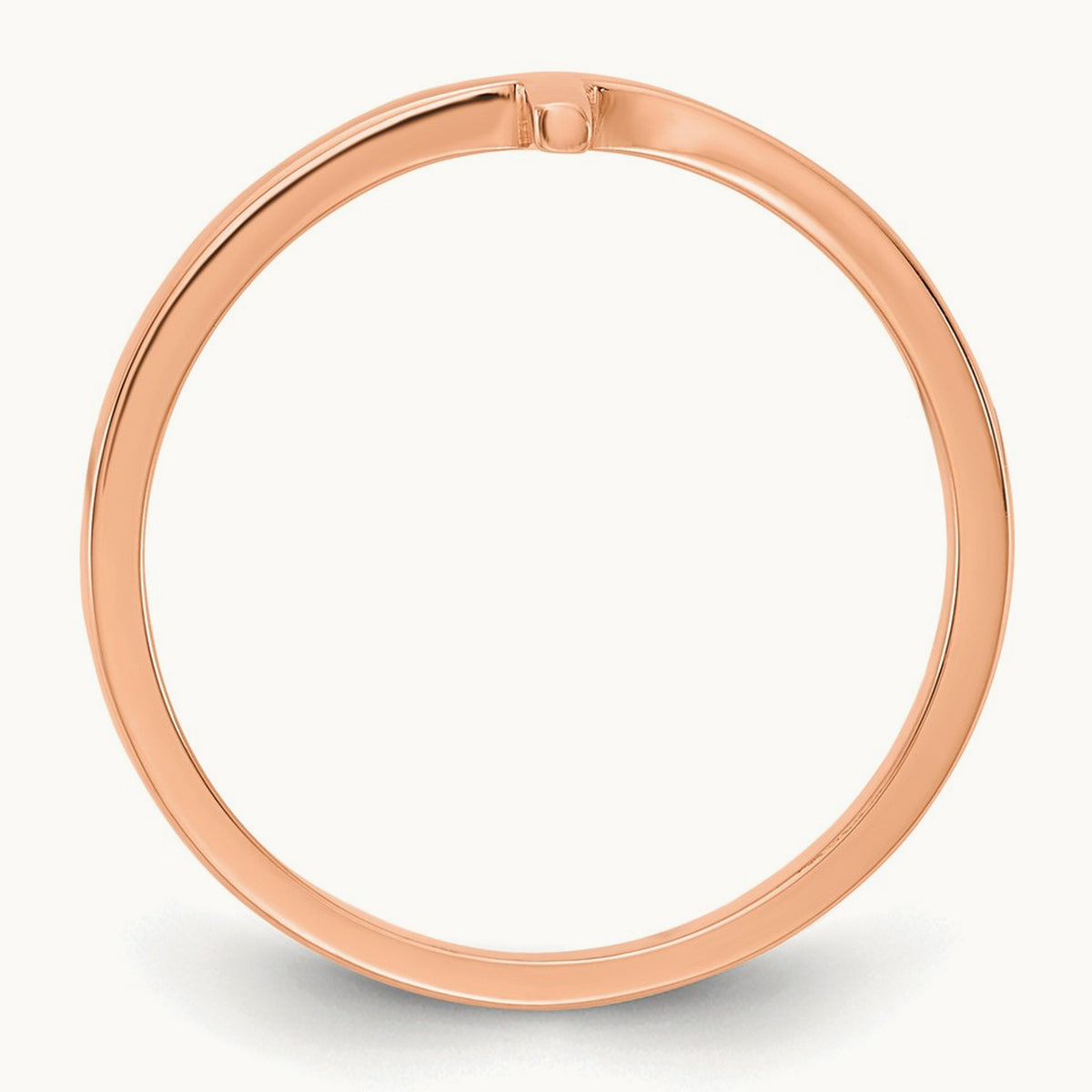 Sideways Cross Ring — 14K Rose Gold, 7