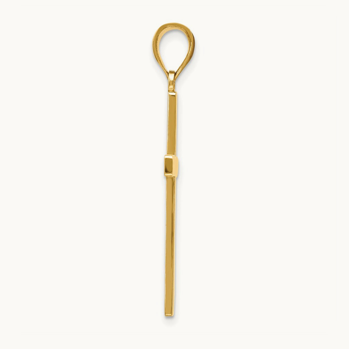 Stick Cross Pendant in 14K Yellow Gold