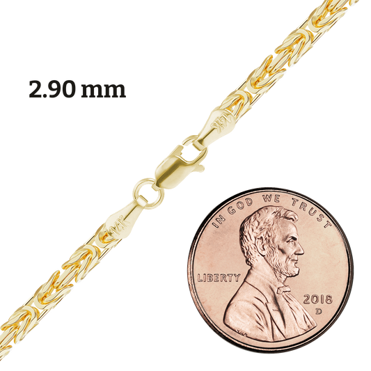 Handmade Byzantine Necklace in 14K yellow gold
