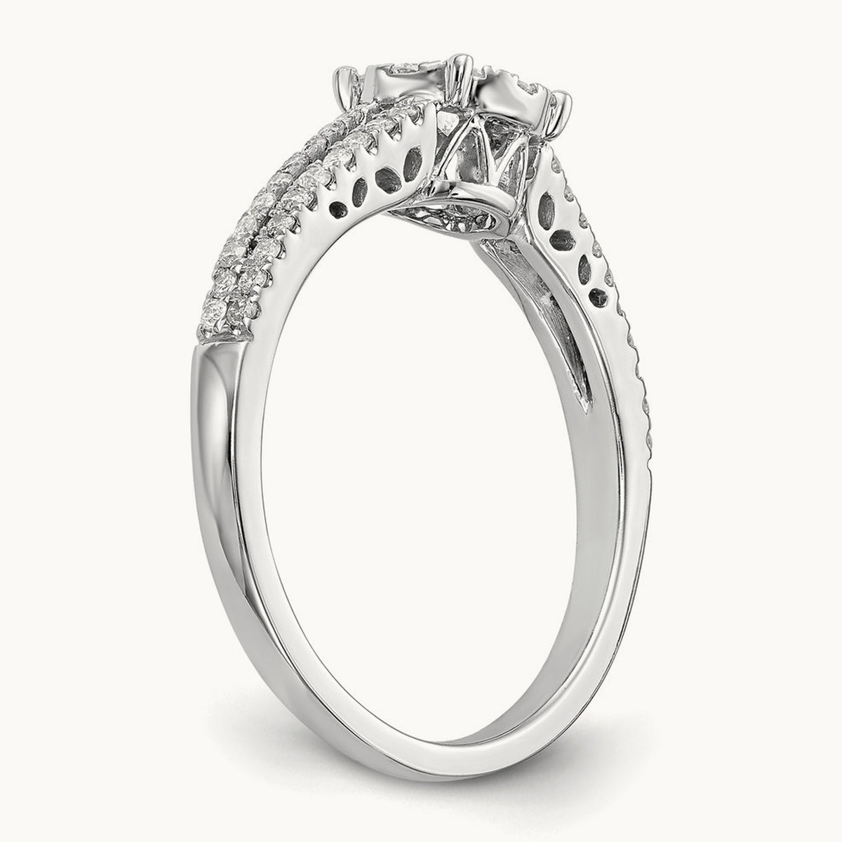 Complete Diamond Cluster Engagement Ring — photo set