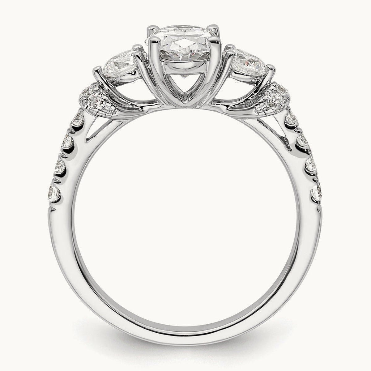 Semi-Mount Engagement Ring, 0.75 ct tw Lab-Grown Diamond