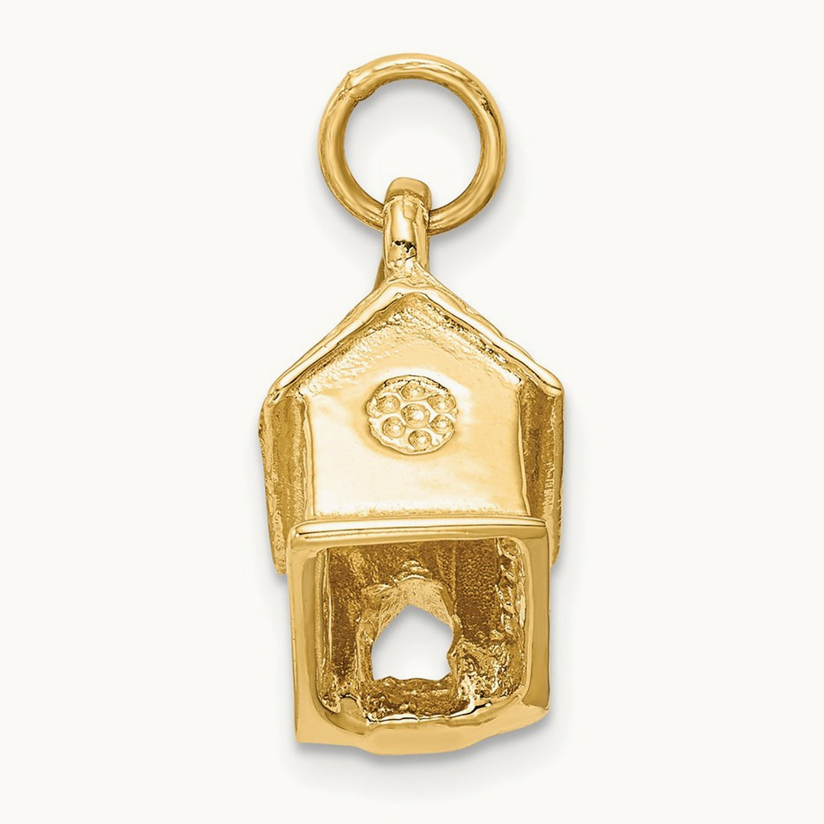 3-D Church Charm, 14K
