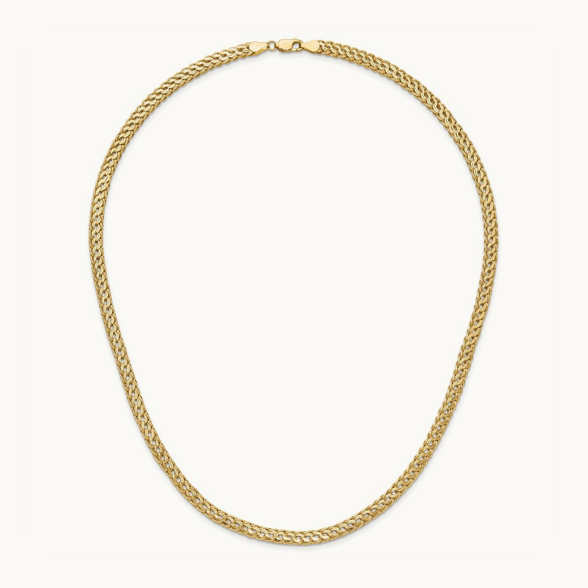 Polished Fancy D/C Link Necklace, 14K