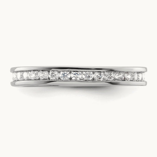 Polished 1/2ct Channel Set Diamond Eternity Band