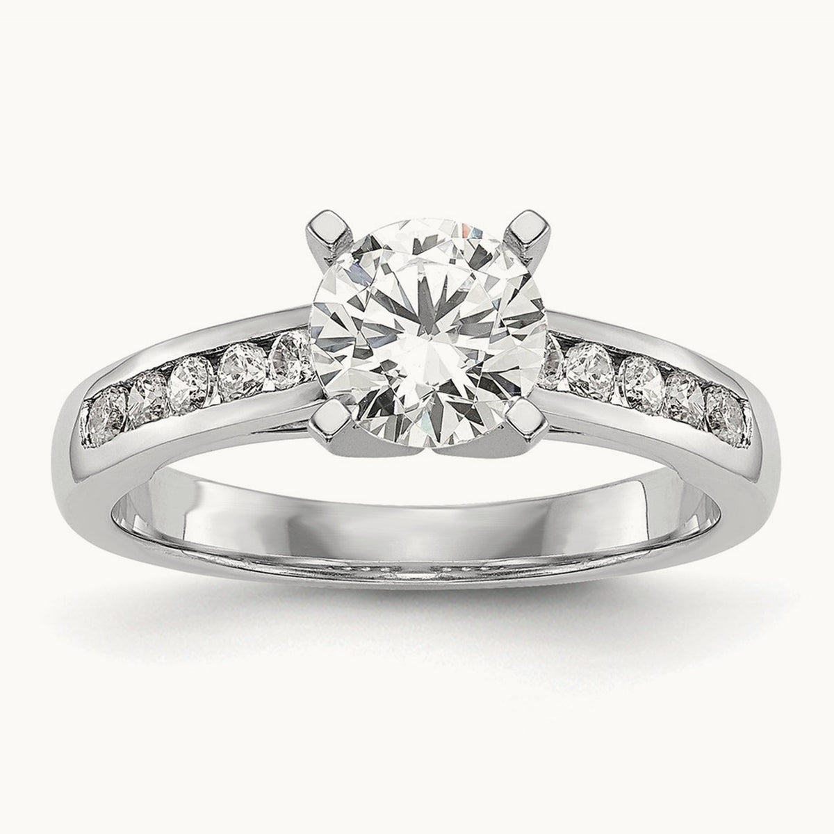 Semi-Mount Peg Set Engagement Ring, 0.20 ct tw Lab-Grown Diamond
