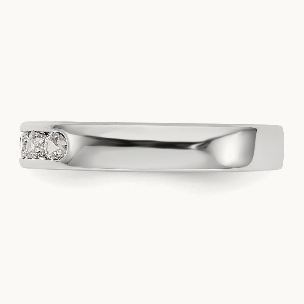 5- Stone Closed Channel Band Mounting, 2.8mm, 14K White Gold