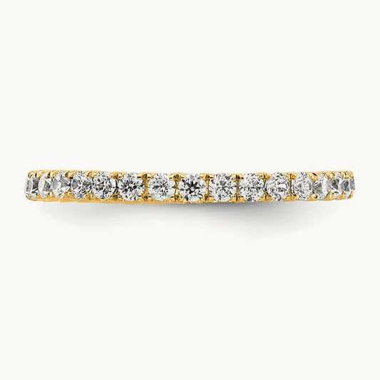 Polished U Shared Prong 1/2ct Diamond Eternity Band