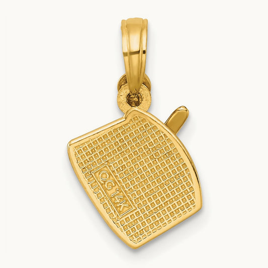 Polished Drumsticks and Drum Pendant, 14K