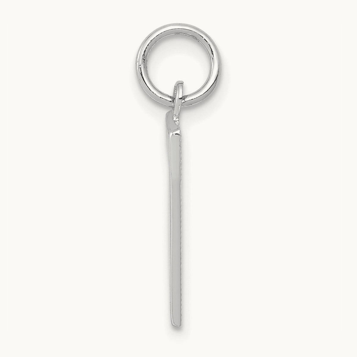 Medium Polished Number 7 Charm — 14K White Gold, 17.75mm