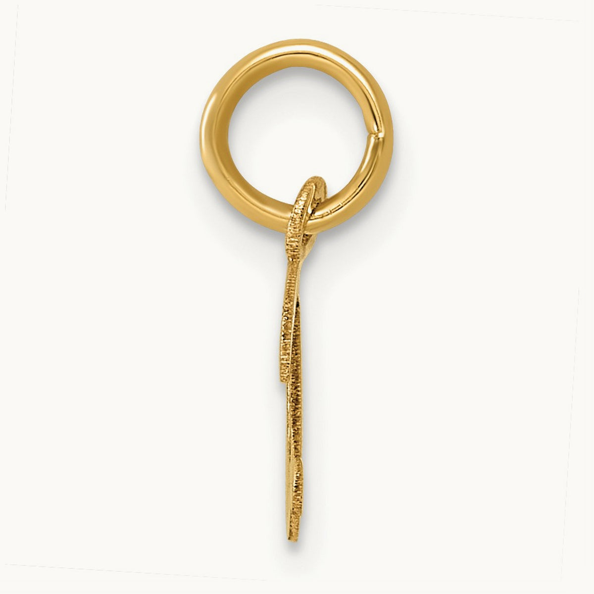 Small Script Letter D Initial Charm, 14K