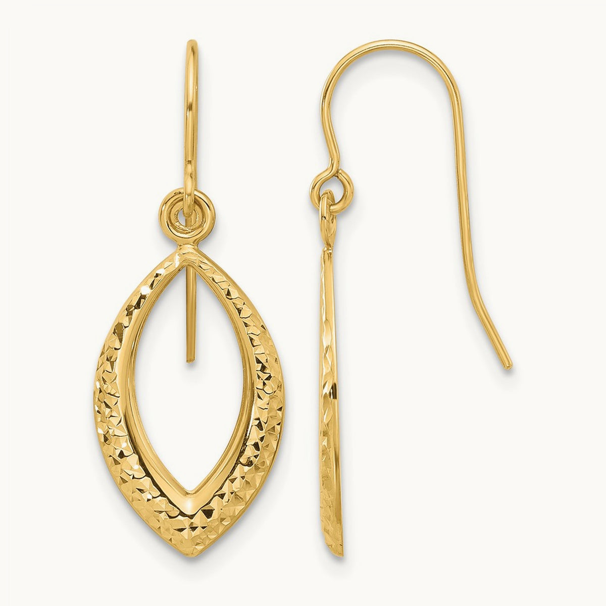 Diamond Cut Dangle Earrings — photo set
