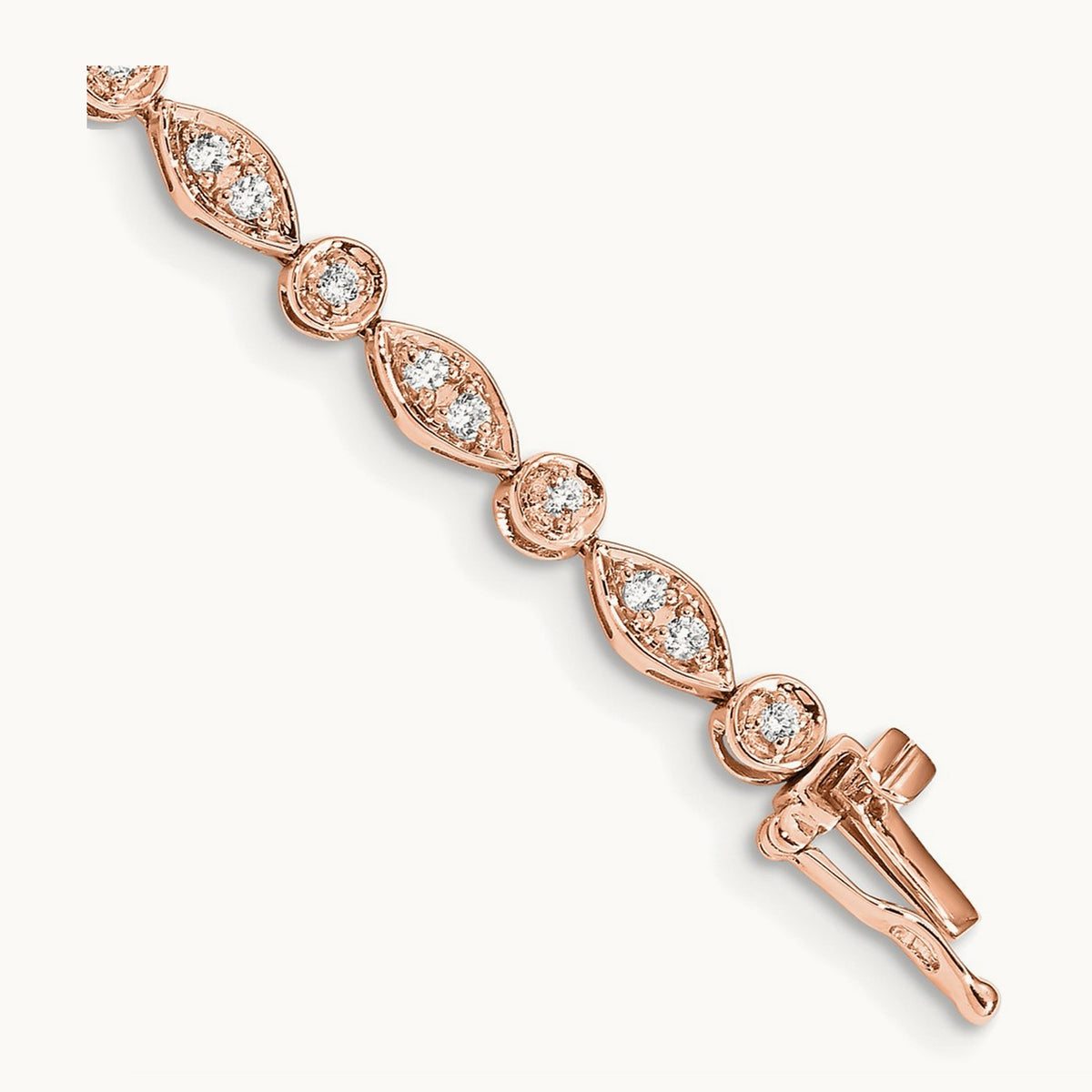 Diamond Bracelet, 14K Rose Gold