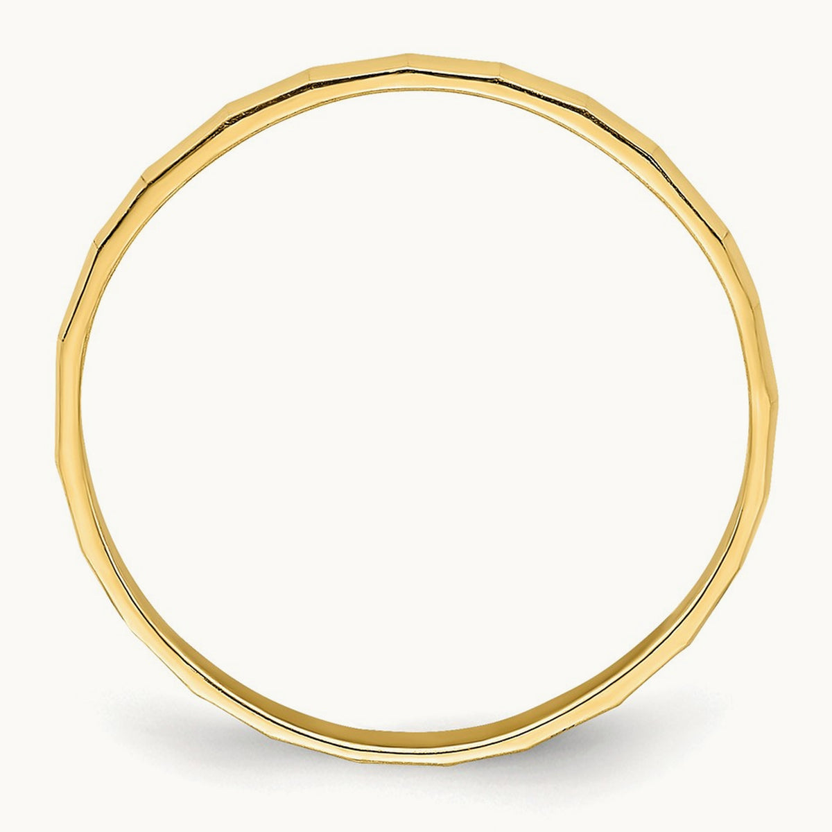 Bamboo Texture Band Childs Ring, 14K