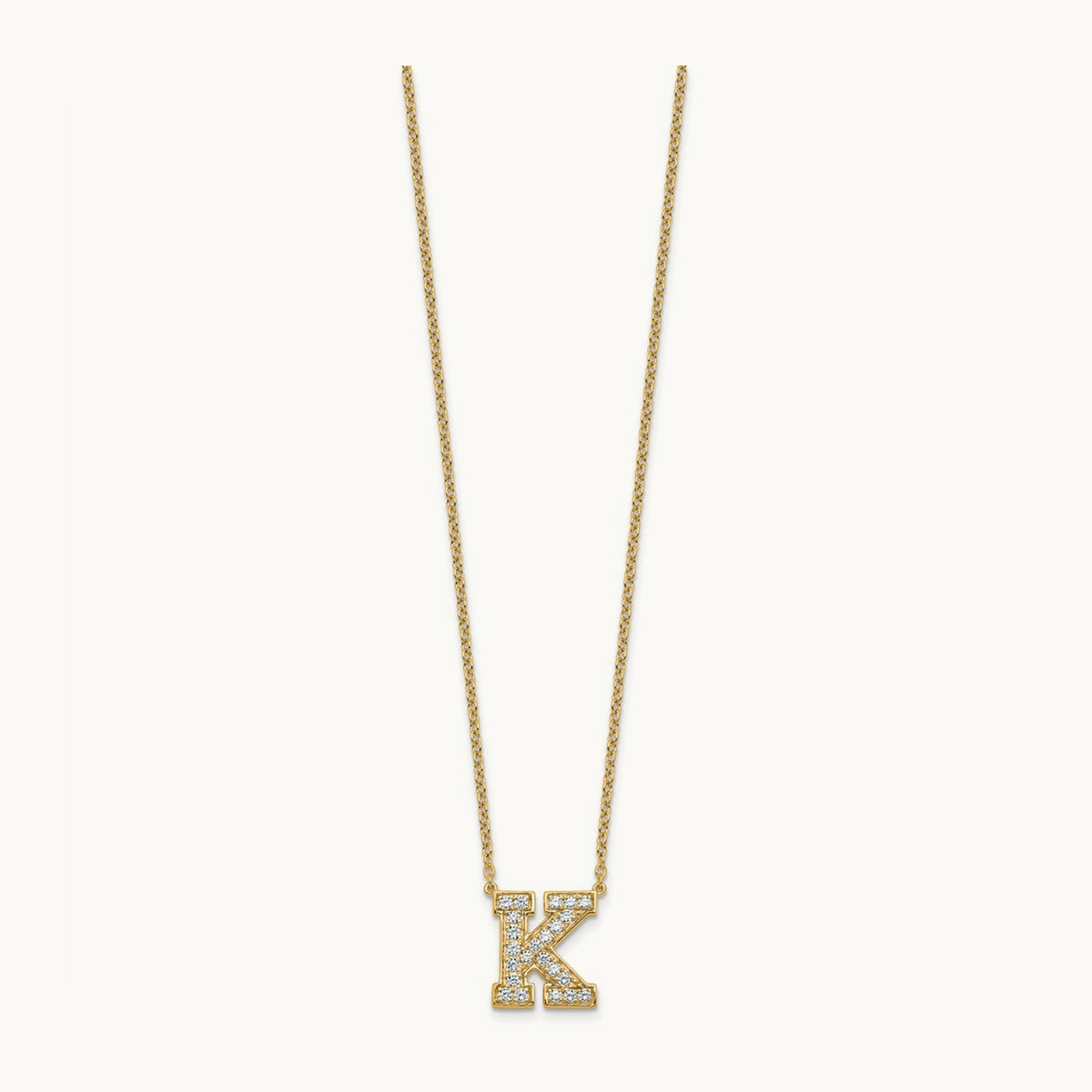 Initial Necklace, 0.50 ct tw Lab-Grown Diamond