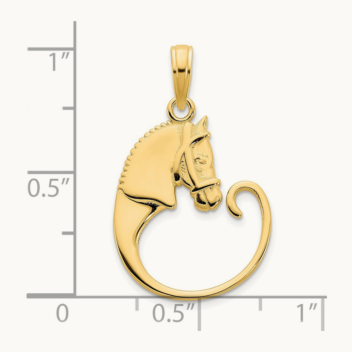 Horse Pendant, 14K
