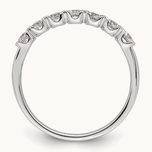 Complete 7-Stone Diamond Wedding Band, 14K White Gold