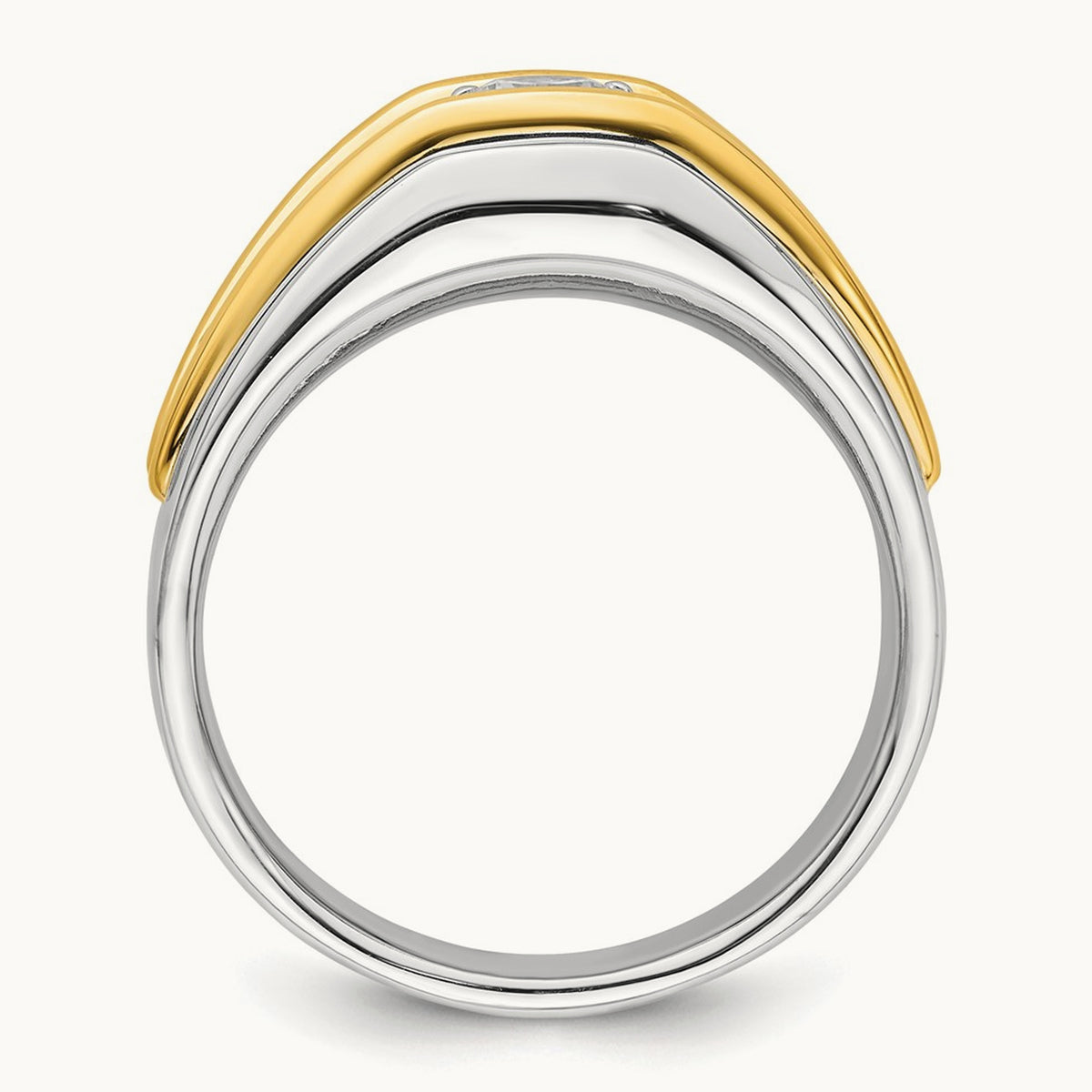 3 Stone Men's Ring, 0.50 ct tw Lab-Grown Diamond