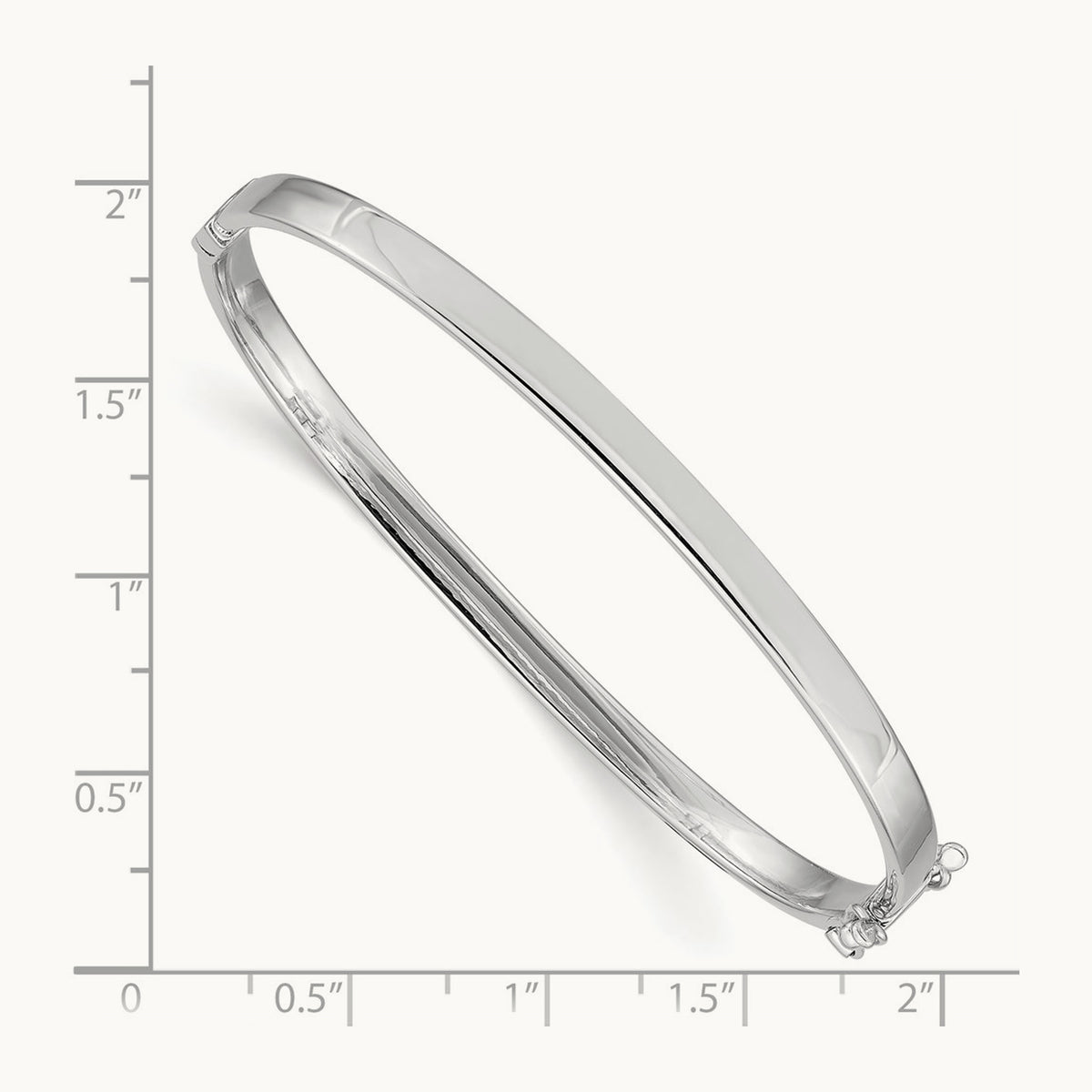 Hinged Bangle — 14K White Gold