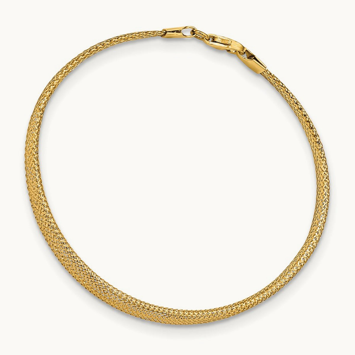 Stretch Mesh Graduated Bracelet, 14K