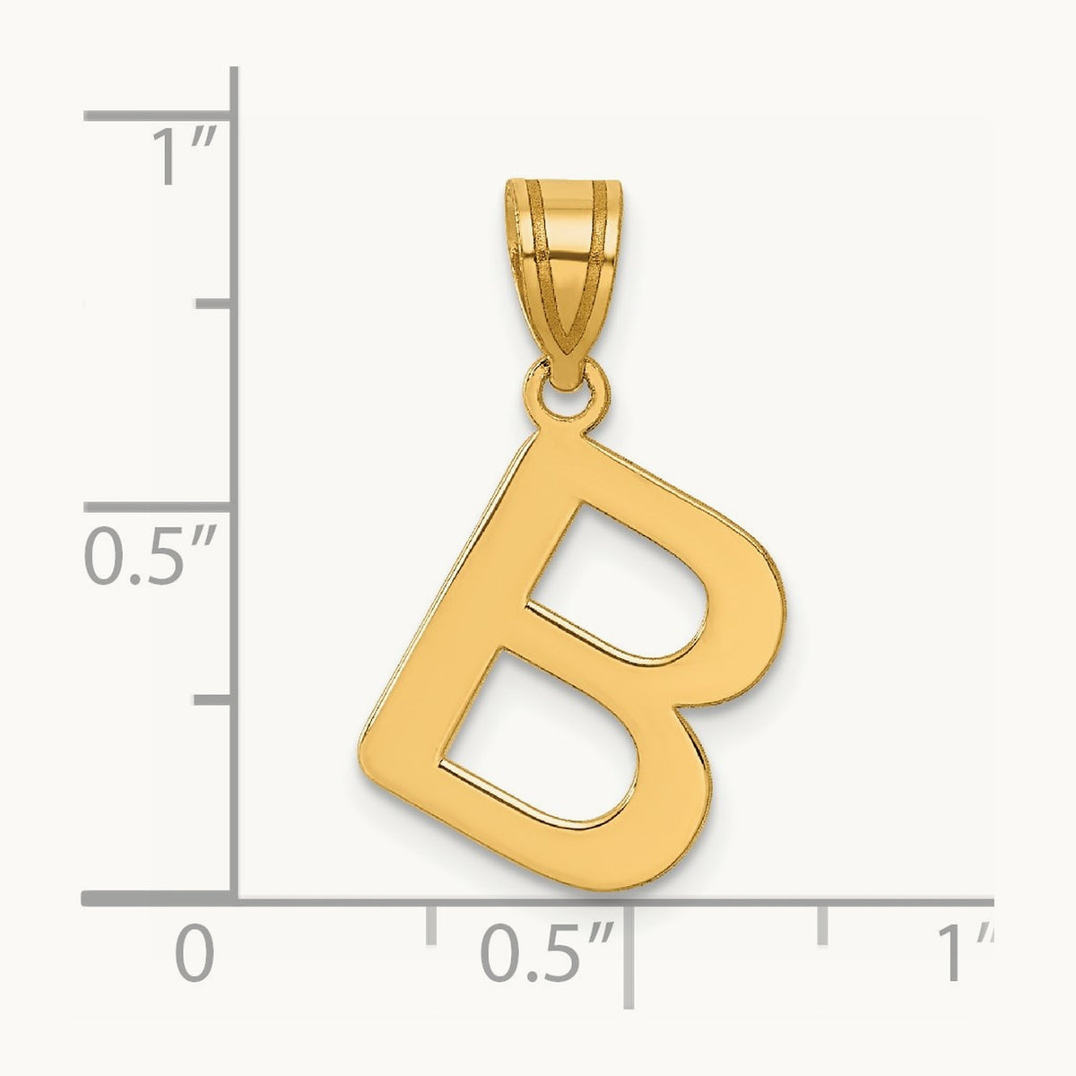 Polished Bubble Initial Pendant