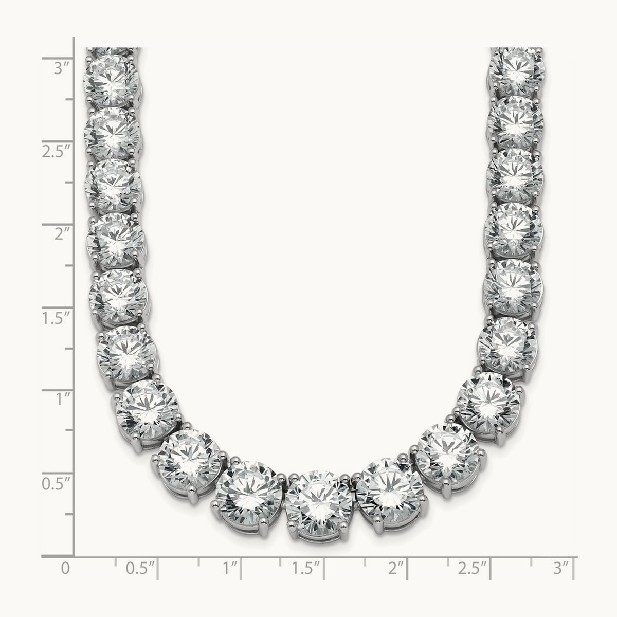 Graduated Tennis Necklace, 100.75 ct tw Lab-Grown Diamond