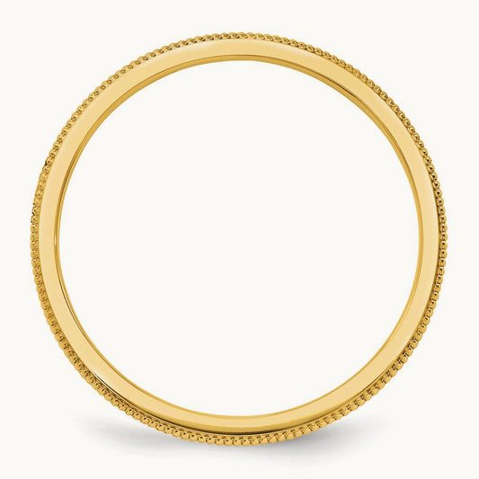 Milgrain Stackable Band — 10K Yellow Gold, 1.5mm