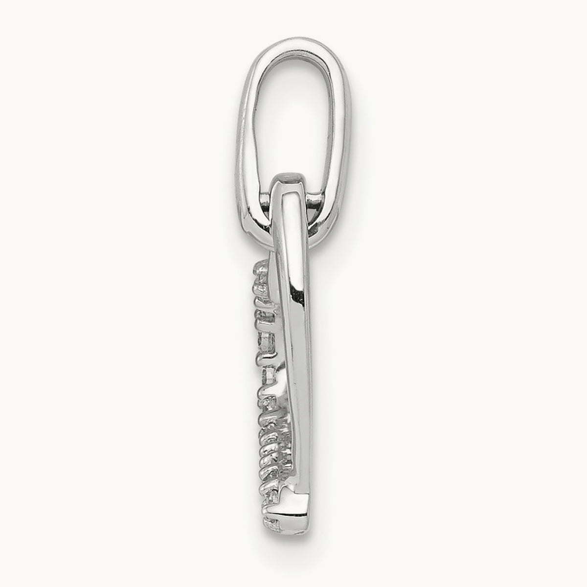 1/15ct. Diamond Heart Pendant, 14K White Gold