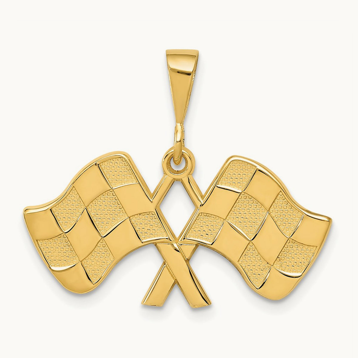 Racing Flags Pendant, 14K