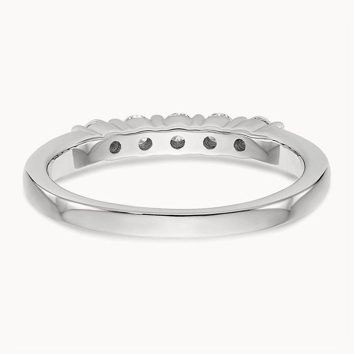 5-Stone Diamond Band, 14K White Gold