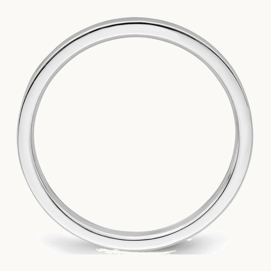 Sterling Silver Rhodium-plated 2mm Flat Band