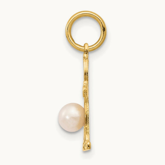 Boy Freshwater Cultured Pearl-June — 14K Yellow Gold