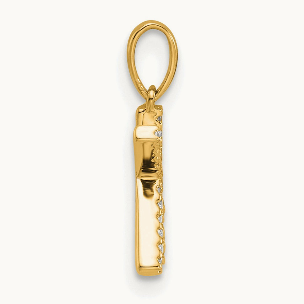 Diamond Letter K Initial Pendant, 14K