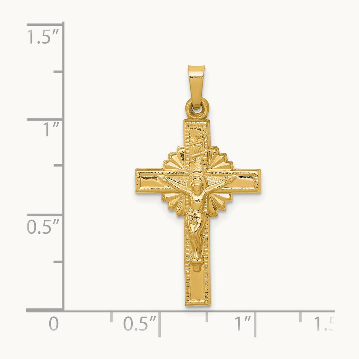 INRI Hollow Crucifix Pendant — photo set