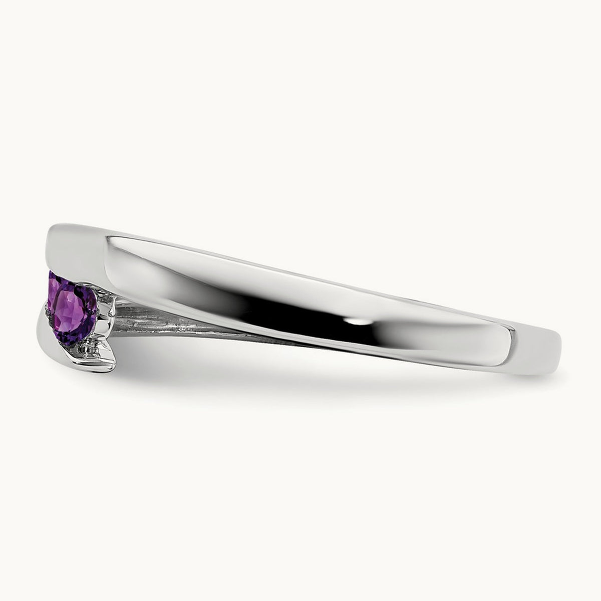 Amethyst 4-stone Ring — 14K White Gold, 7