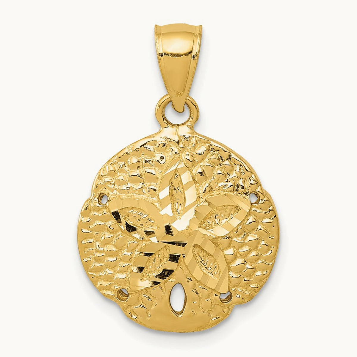 Sand Dollar Pendant, 14K