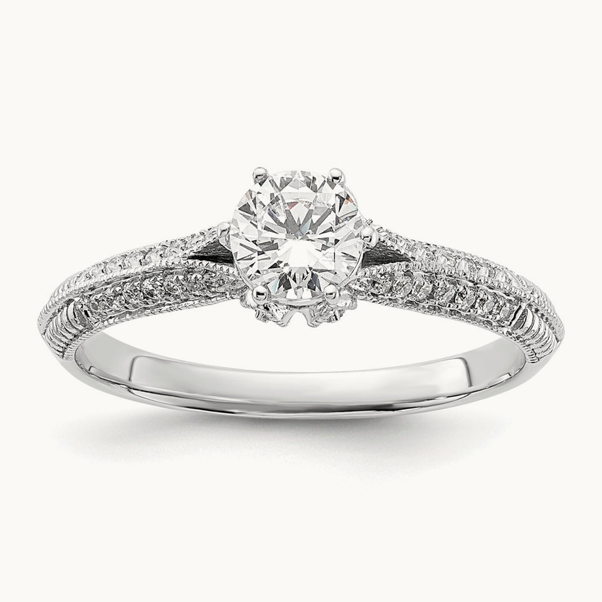 Semi-Mount Engagement Ring, 0.10 ct tw