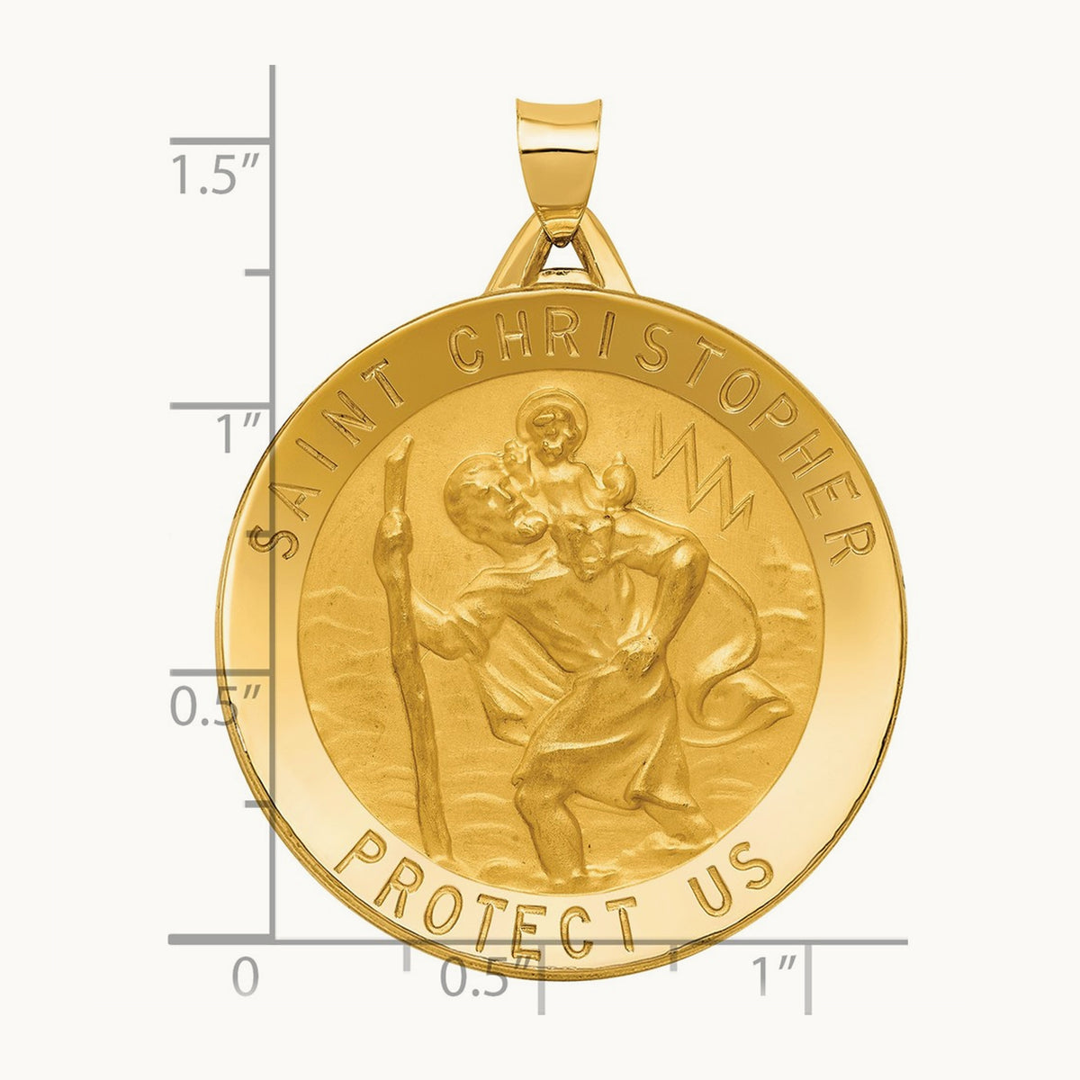 Saint Christopher Medal Pendant — 42.5mm