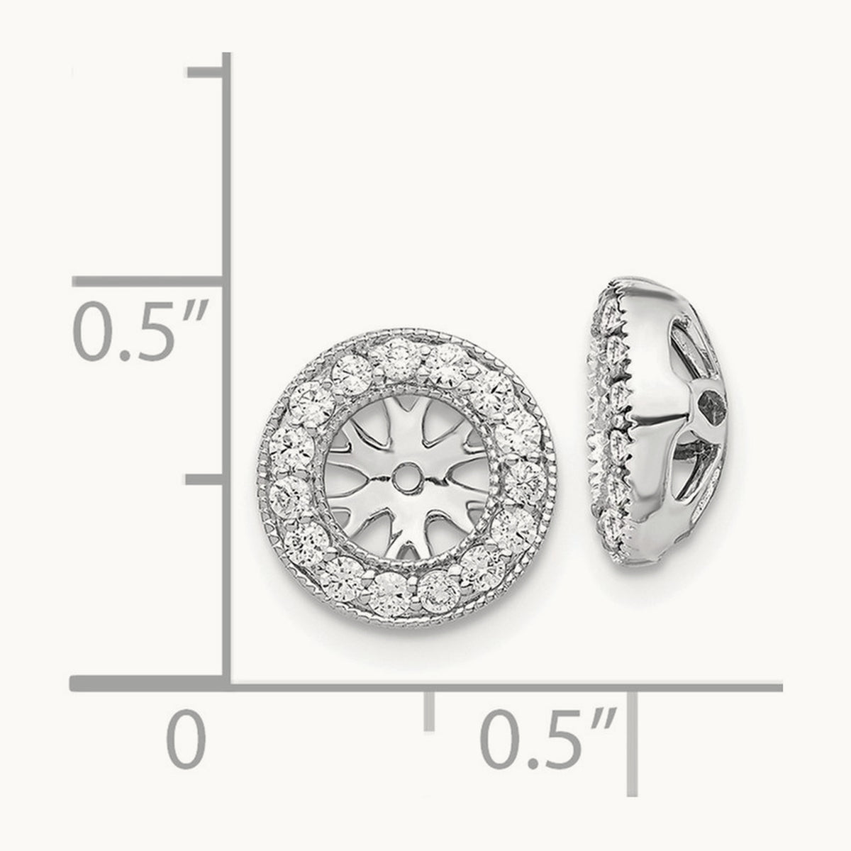 Diamond Earring Jackets — 14K White Gold