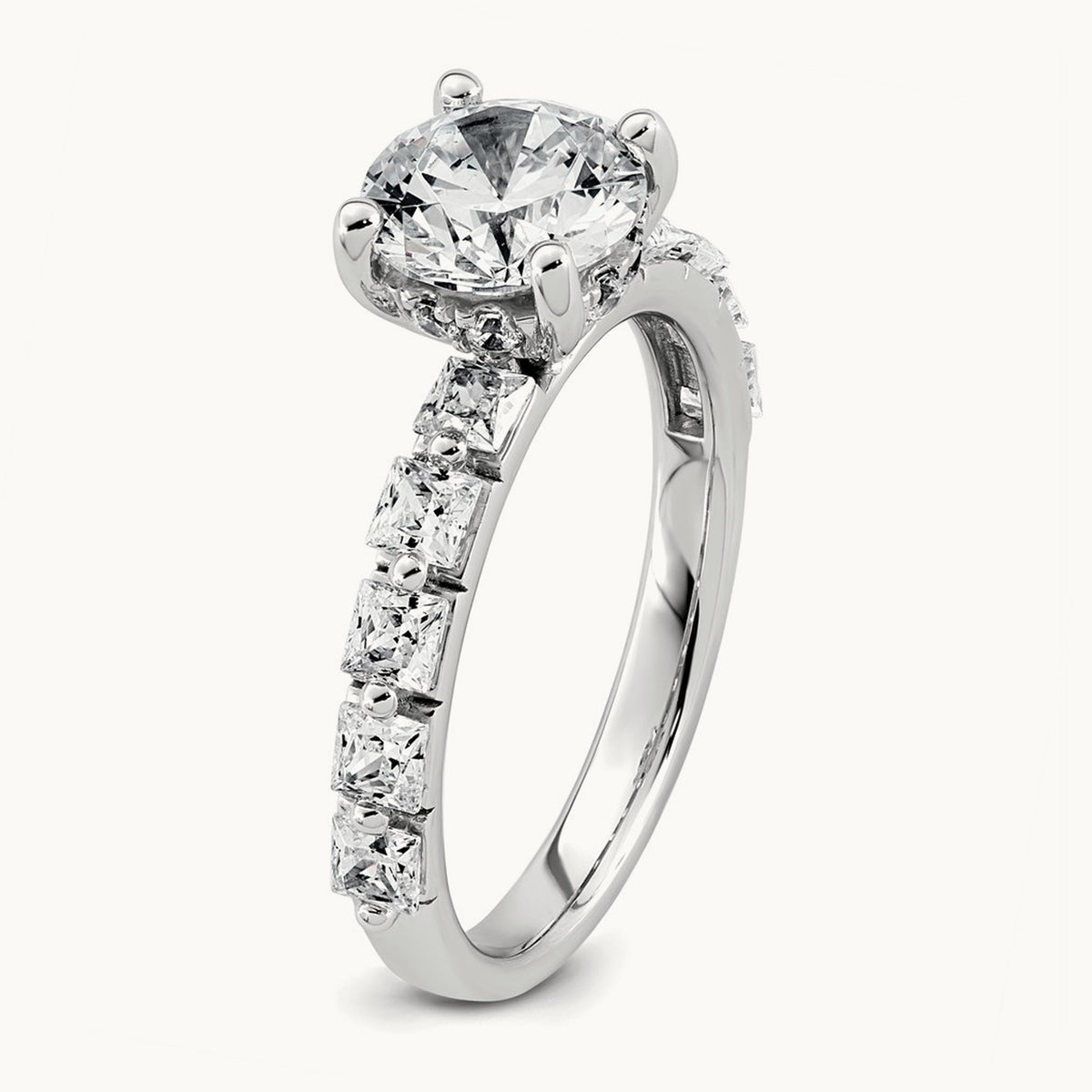Round Engagement Ring, 2.50 ct tw Lab-Grown Diamond