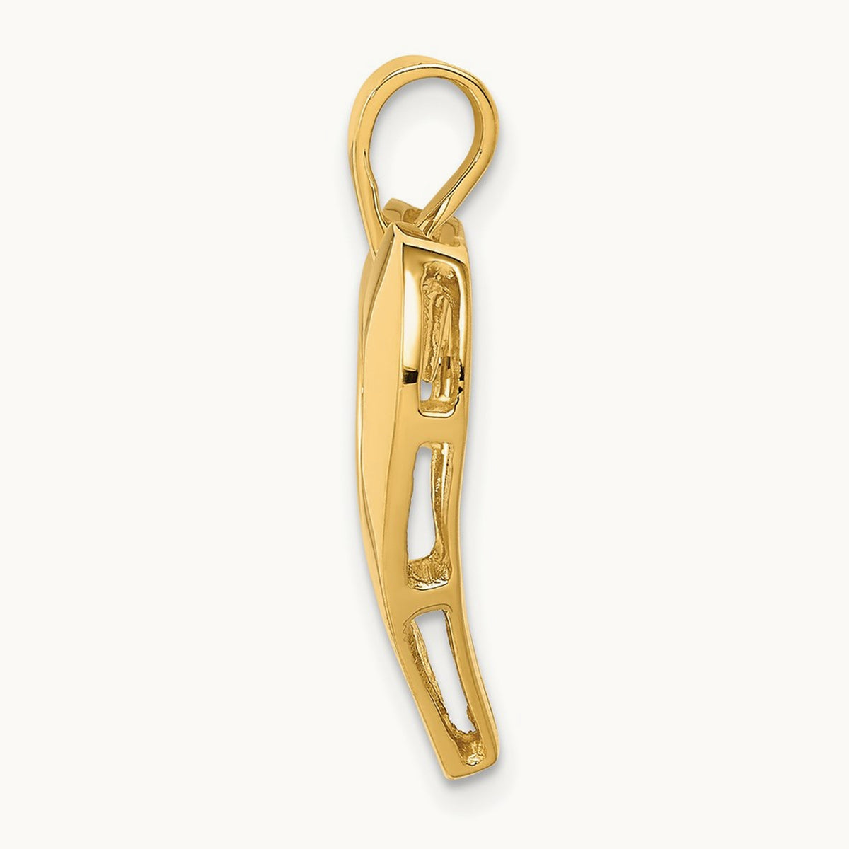 Polished Heart Pendant, 14K
