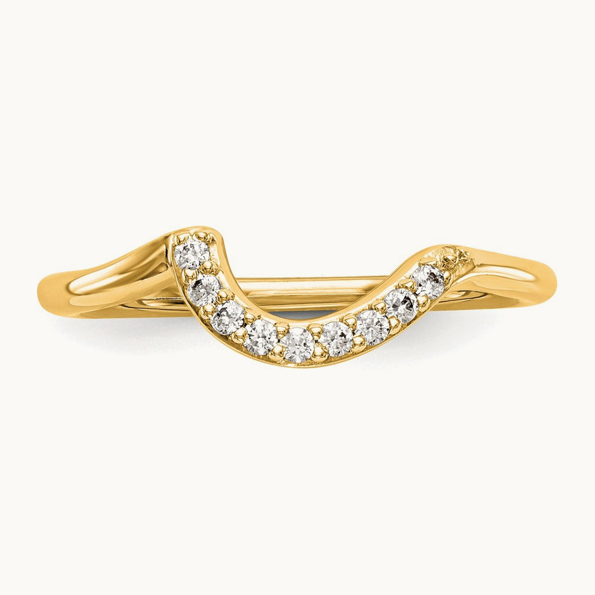Diamond Wedding Band, 0.09 ct tw, 14K Gold — 14K Yellow Gold