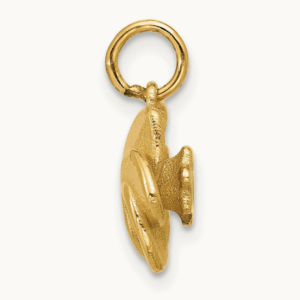 Polished Daffodil Flower Pendant, 14K