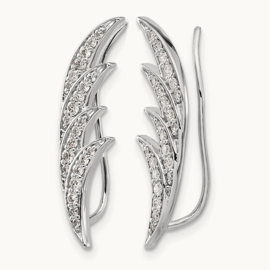Earrings Climber, 0.50 ct tw Lab-Grown Diamond