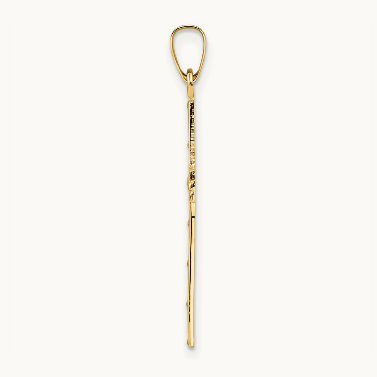 Polished Solid Cross Pendant — 32.18mm