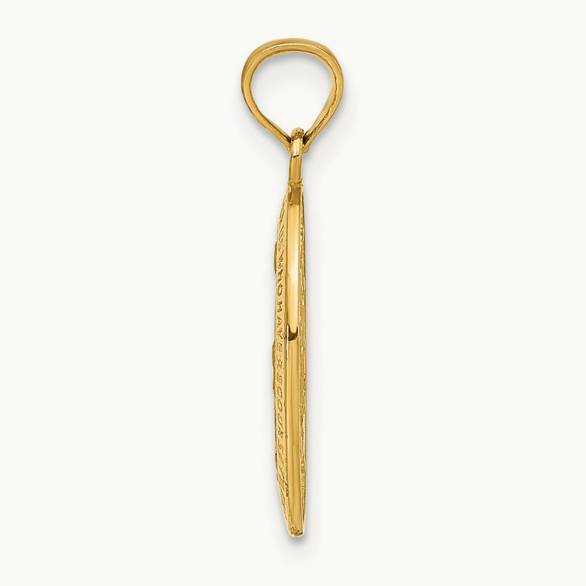 Miraculous Medal Pendant — 14K Yellow Gold, 21.25mm