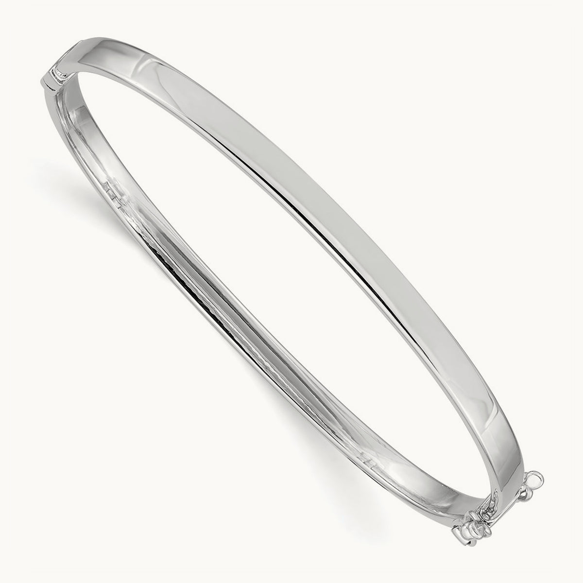 Hinged Bangle — 14K White Gold