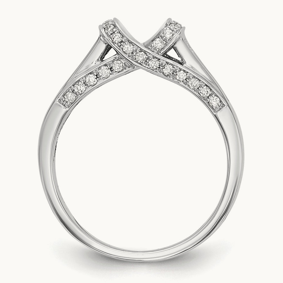 Peg Set Semi-Mount Engagement Ring, 0.50 ct tw