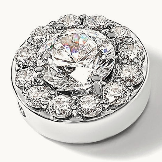 Halo Chain Slide Pendant, 0.50-1.00 ct tw Lab-Grown Diamond